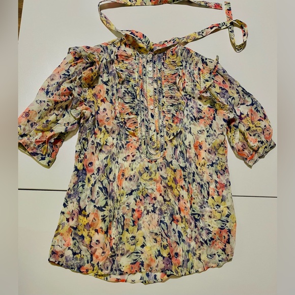 Ralph Lauren, beautiful chiffon blouse, 3/4 sleeve, floral, size 0, brand new - Picture 2 of 3